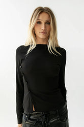 Ariya Asymmetrical Top in Black
