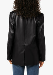 THE NINA BOYFRIEND LEATHER BLAZER