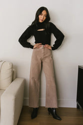 Cut Out Turtleneck Sweater in Black FINAL SALE