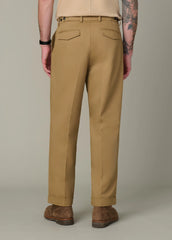 WIDE LEG PLEATED CHINO