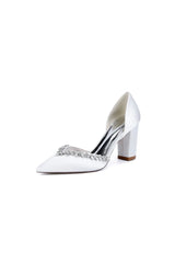 Fuchsia High Heels with Sparkling Crystal Embellishments
