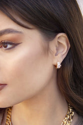 Crystal Diamond Shine Mini Hoop Earrings