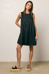 Arizona Pleated Babydoll Dress in Black FINAL SALE