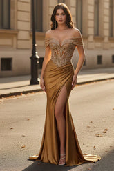 Channing Gown Fitted Dress with Crystal Bodice