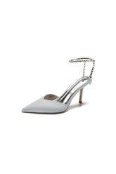 Cocktail Pointed Toe Crystal Strap High Heels