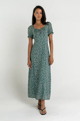 Camden Floral Maxi Dress in Green