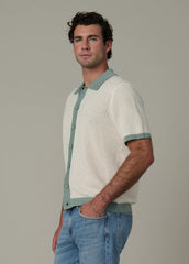 SHORT SLEEVE CROCHET CABANA CARDIGAN