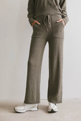 Breck Knit Pants in Olive FINAL SALE