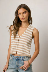 Bohdi Striped Vest FINAL SALE