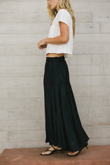 Phillipa Pleated Maxi Skirt in Navy FINAL SALE