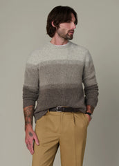 OMBRE STRIPED CREW NECK