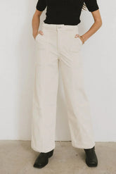 Ariella Corduroy Pants in Ivory FINAL SALE