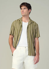 VISCOSE STRIPE CAMP SHIRT