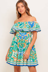 BRIA OFF THE SHOULDER MINI DRESS