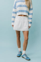 Brandi Embroidered Mini Skirt