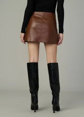 THE VEGAN LEATHER MINI SKIRT