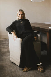 Charlotte Knit Sweater in Black FINAL SALE