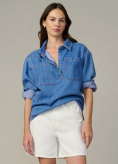 THE EASY DENIM POPOVER SHIRT