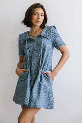 Camryn Collared Baby Doll Dress in Medium Wash