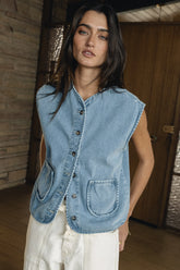 Clara Denim Vest FINAL SALE