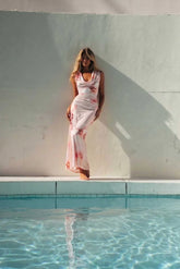 Ayanna Satin Floral Maxi Dress