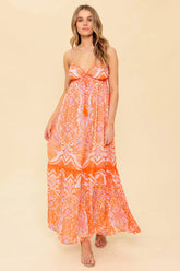 CABANA DAYDREAMS MAXI DRESS CORAL