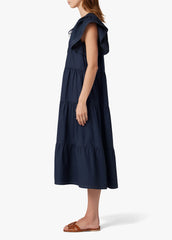 PORTIA FLUTTER SLEEVE DRESS