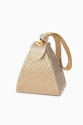 Crystal Gold Pyramid Handbag