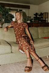 Ellianna Floral Maxi Dress in Brown