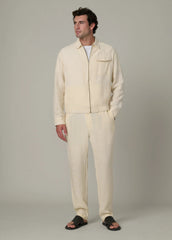 LINEN ZIP JACKET