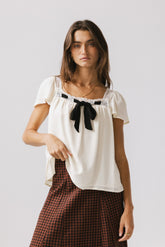 Cohen Bow Blouse in Off White FINAL SALE