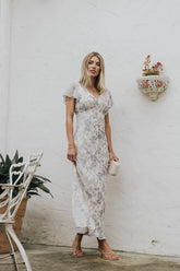 Ashtin Floral Maxi Dress in Blue