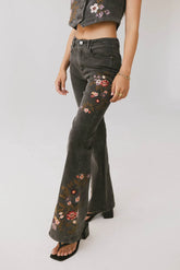 Camille Embroidered Flare Jeans FINAL SALE
