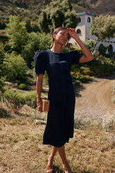 Campbell Denim Dress in Dark Wash FINAL SALE