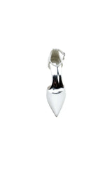 Pointed Toe Sexy Ankle Strap White Satin Wedding Shoes
