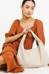 Cercee Hobo Bag in Cream