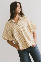 Callum Button Up in Mustard FINAL SALE