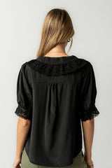 Zayne Button Up in Black