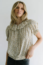 Bennie Collared Blouse in Cream