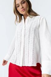 Carlie Sheer Button Up