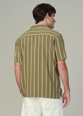 VISCOSE STRIPE CAMP SHIRT