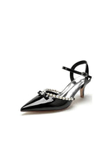 Pointed Toe Wedding Shoes with Pearl