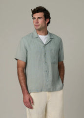 SHORT SLEEVE CAMP COLLAR SHIRT