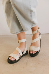 Cameron Sandals in Cream FINAL SALE