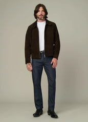 SUEDE DRESS ZIP JACKET