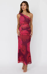 BINDI MAXI DRESS PINK FLORAL