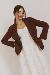 Crystal Blazer in Brick FINAL SALE