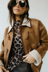 Collins Suede Jacket in Camel FINAL SALE