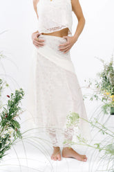 Cali Mixed Media Maxi Skirt