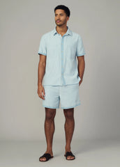 REVERSE CHAMBRAY LOOSE SHORT